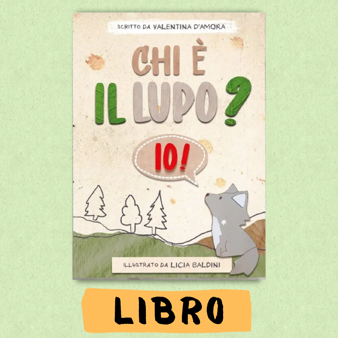 Libro lupo per bambini “Chi è il lupo? Io!” – Arte Green