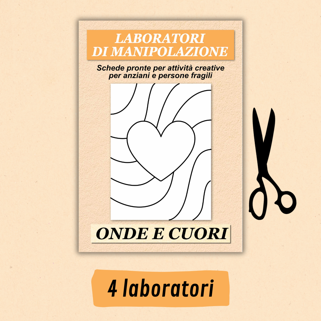 Attività manuali per anziani con demenza – Tema Onde e Cuori