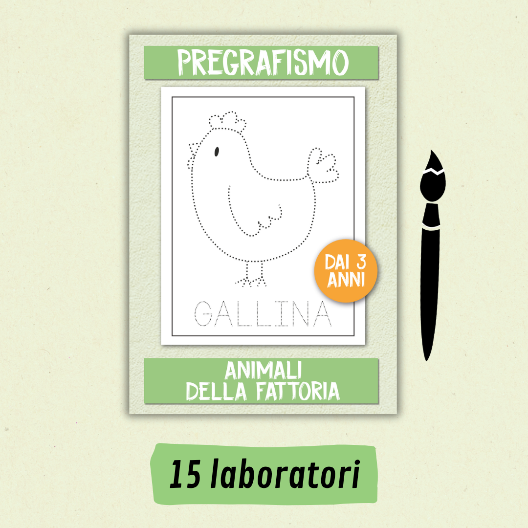 Pregrafismo esercizi – Disegni Animali della Fattoria