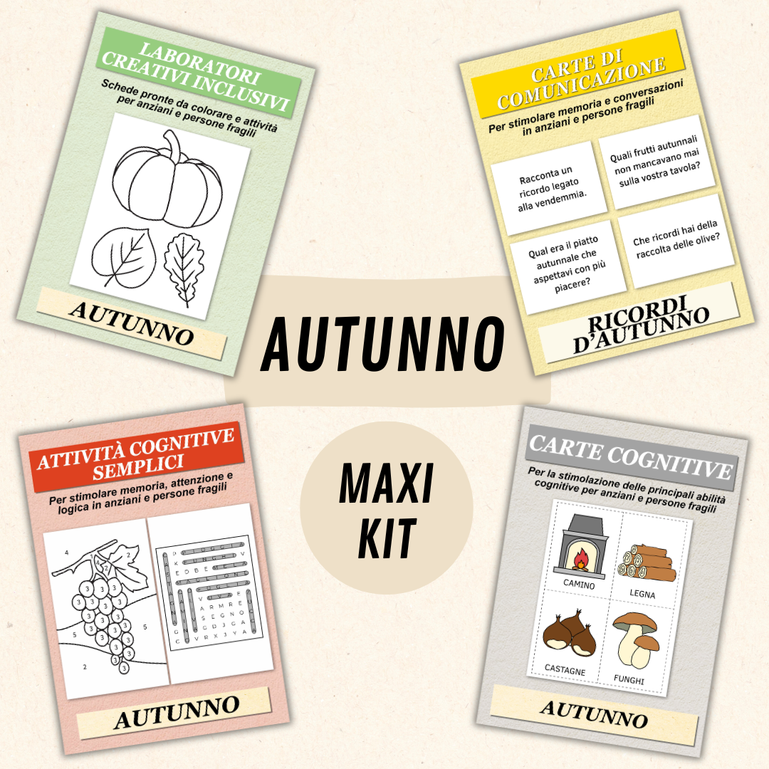 attività per anziani da stampare autunno